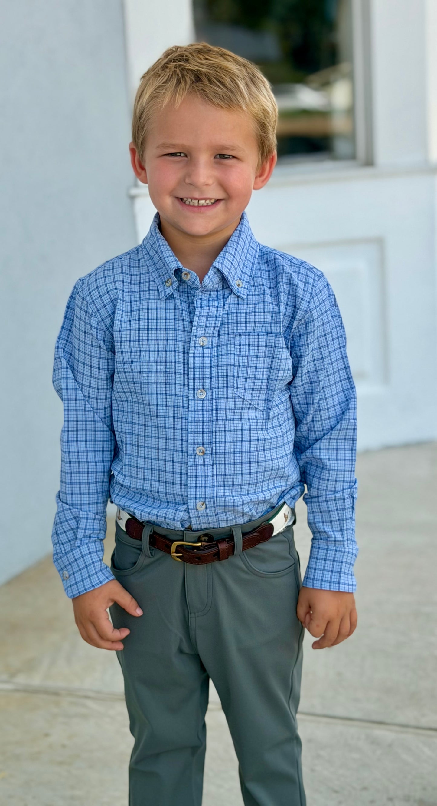 Pierfront Performance Buttondown, Bayline Plaid