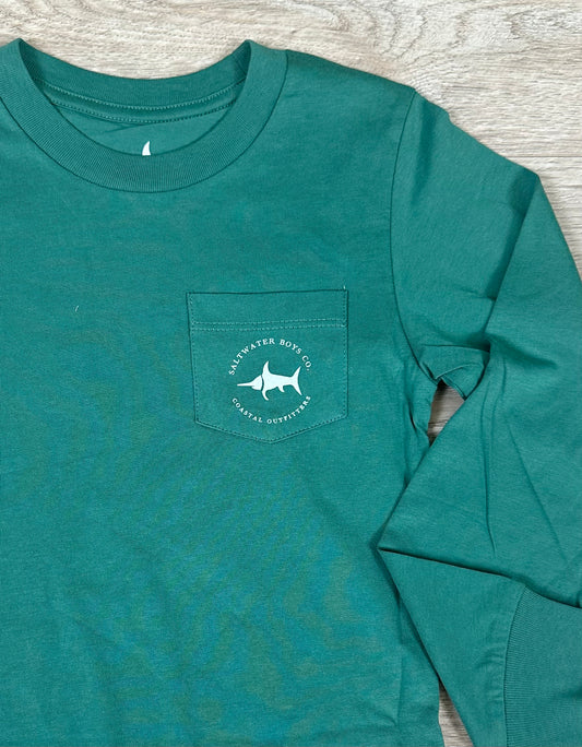 Graphic Tee LS , Green Turkey