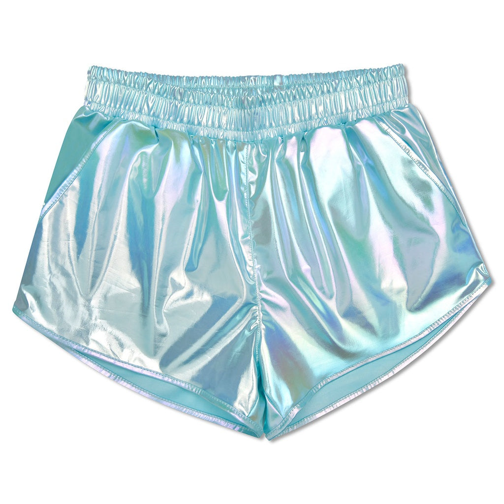 Metallic Shorts , Ice Blue