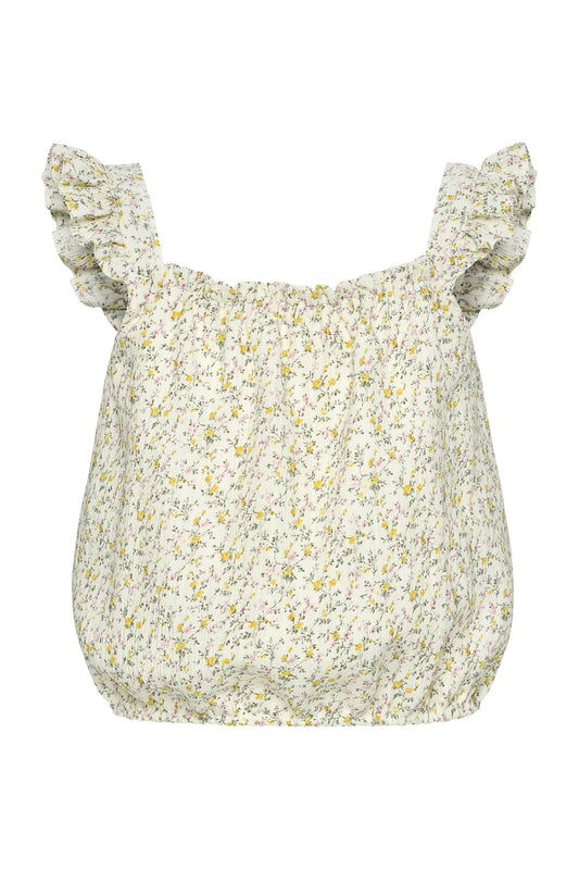 Talia Top- Cream Ditsy