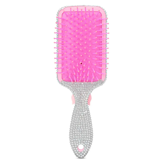 Charming Rhinestone Paddle Brush