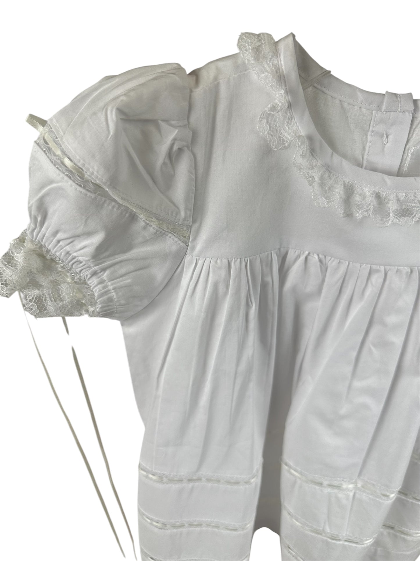 Victoria White Lace Ribbon Dress