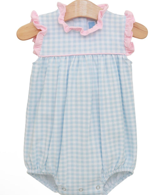 Meredith Bubble-Light Blue Gingham/Light Pink