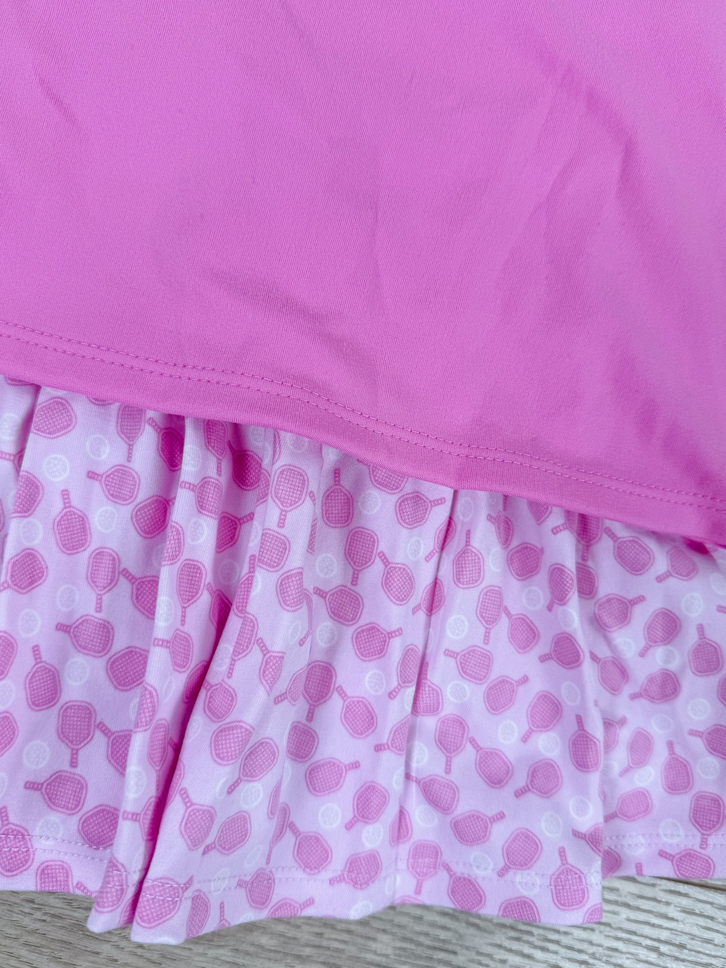 Pink Pickleball Tank, Pleated Skort and Scrunchie Set