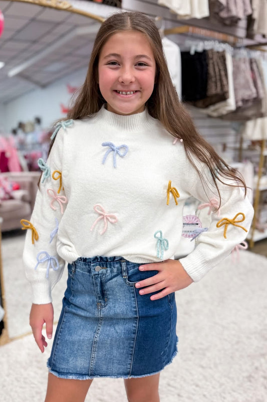 Multi Color Bow Sweater