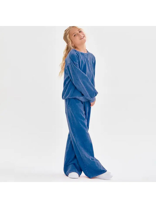 Navy Cotton Mineral Wash Sweatpants