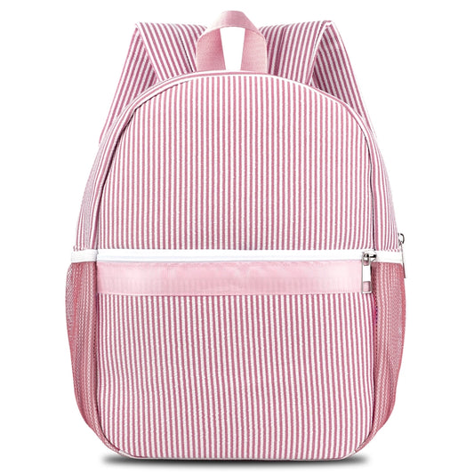 Seersucker Backpack, Pink