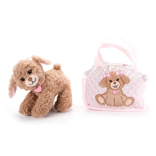 Plush Animal Set With Purse, Labradoodle