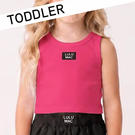 Toddler Lulu Mac Tank, Hot Pink