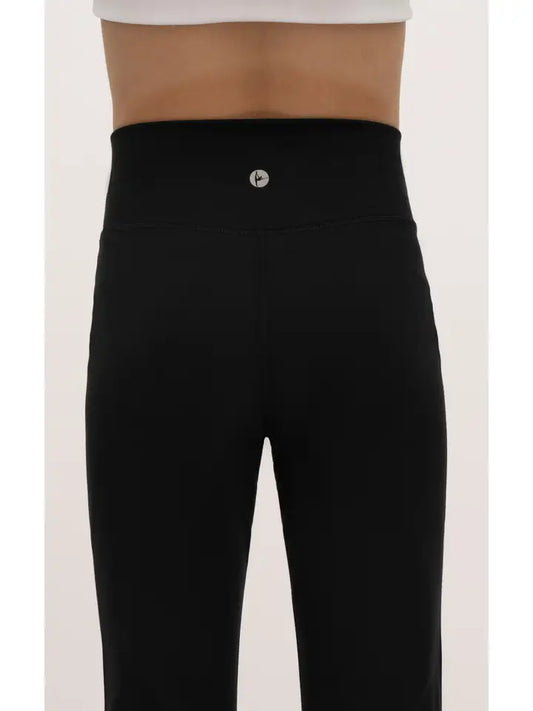 Black Crossover Flared Leg Pants
