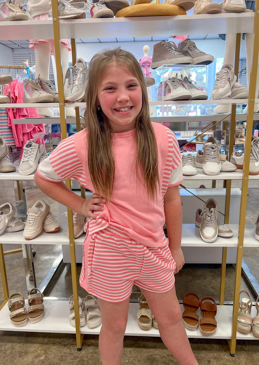 Pink Striped Shorts