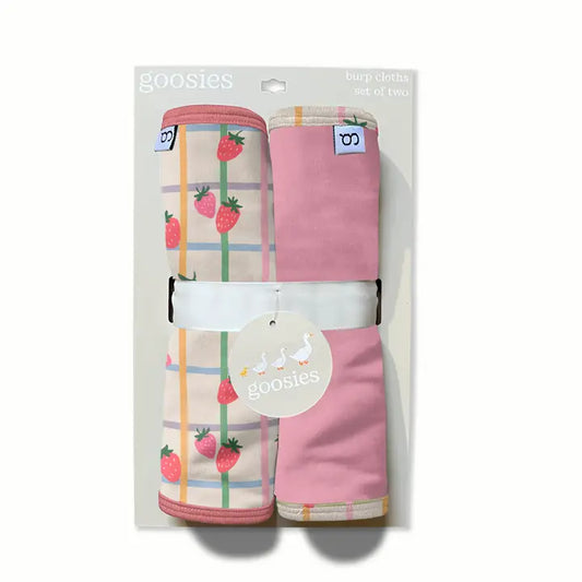 Berry Patch Strawberries Burp Cloth Set
