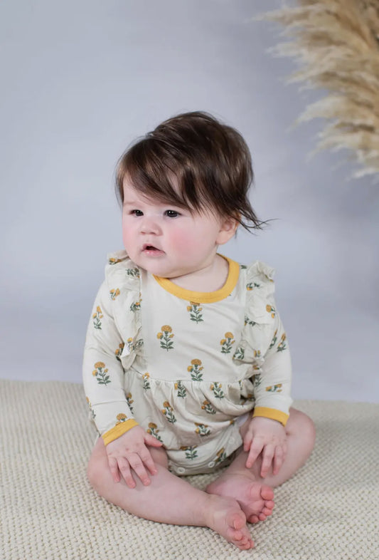 LS Flutter Bubble, Marigold Block Print