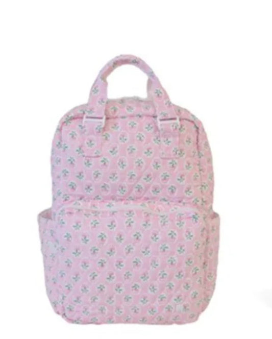 Petite Fleur Pink Quilted Trvl Bag