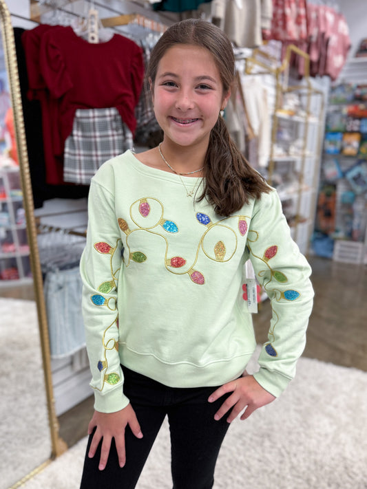 Sequins Christmas Lights Sweatshirt