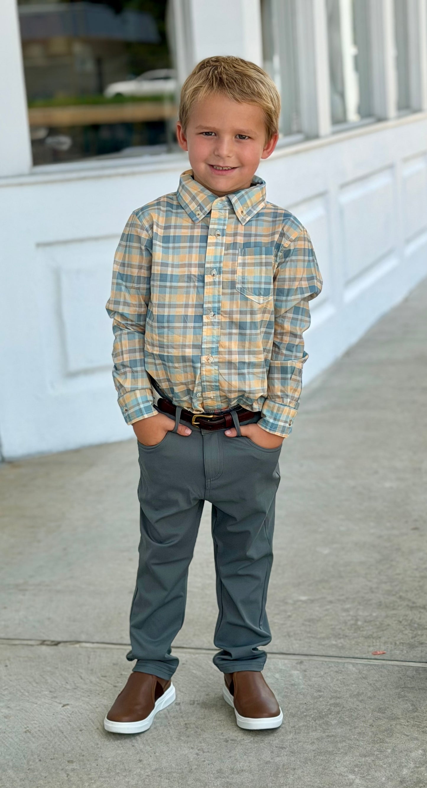 Pierfront Buttondown, Falls Plaid