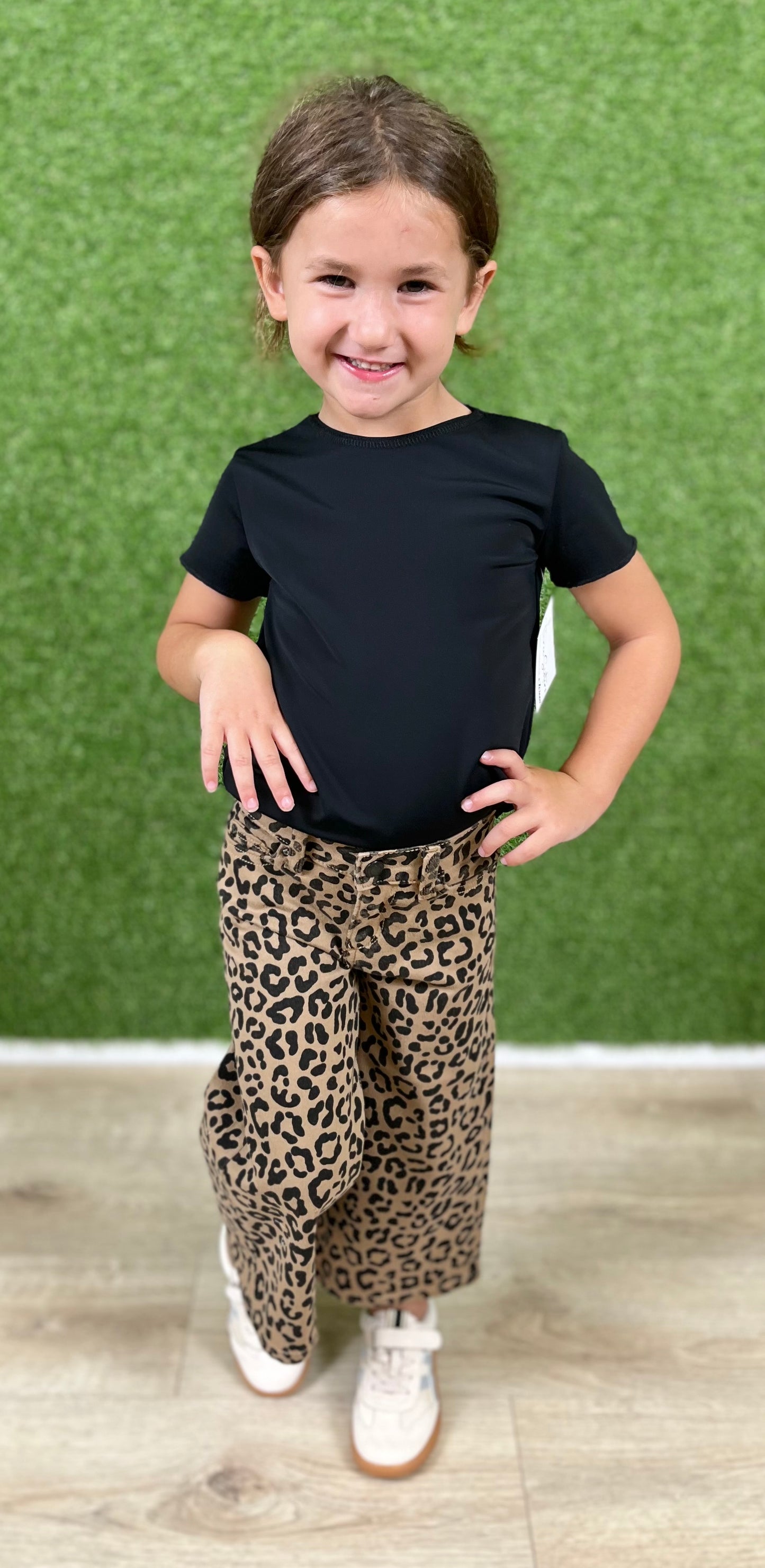 Leopard Wide Leg Pants Little Kid