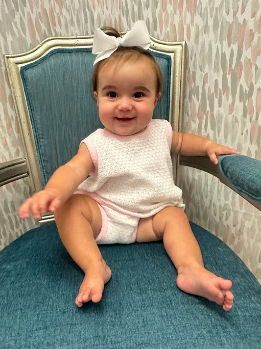 PinStripe 2 Pc.Set Top/Diaper Cover Pink With Pink