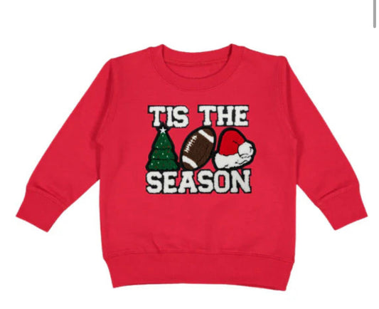 Tis The Season Patch Christmas Sweatshirt