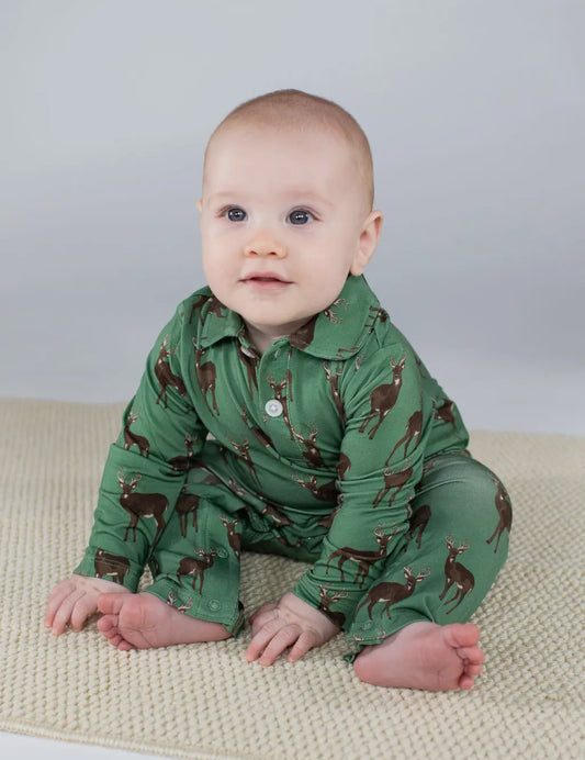 LS Polo Romper, Whitetail Deer