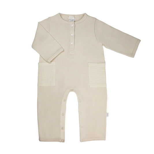Boys Waffle Oatmeal Romper