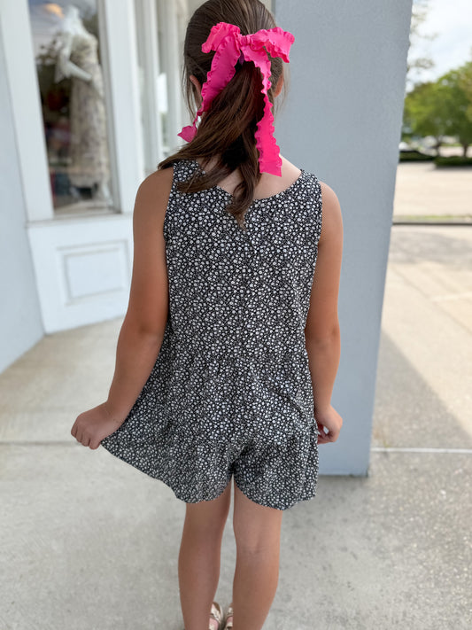 Ditsy Button Floral Buttoned Romper