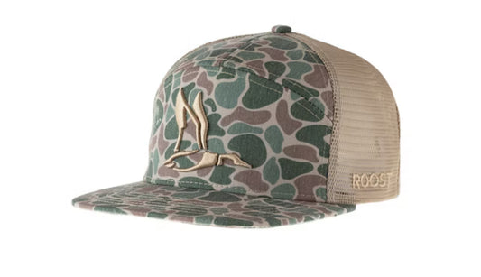7 Panel Hat, Camo 3D Puff