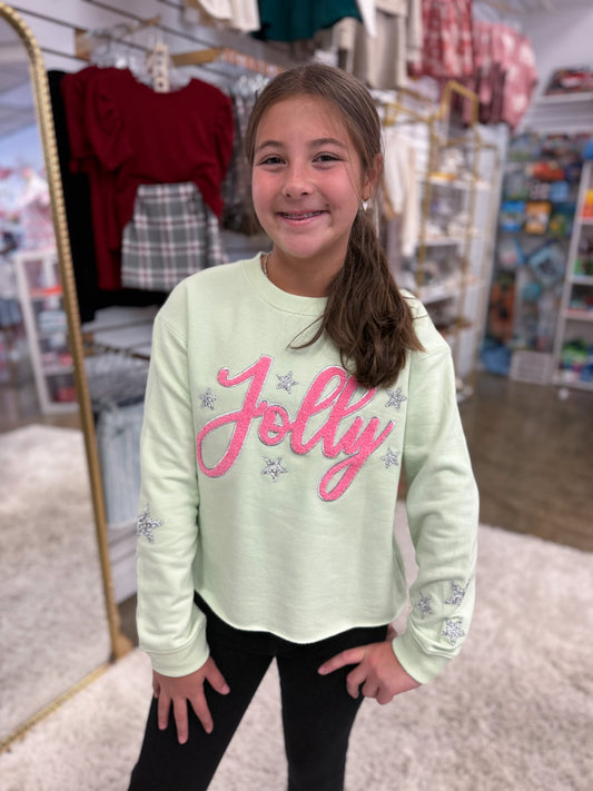 Jolly Rhinestone Stars Sweatshirt