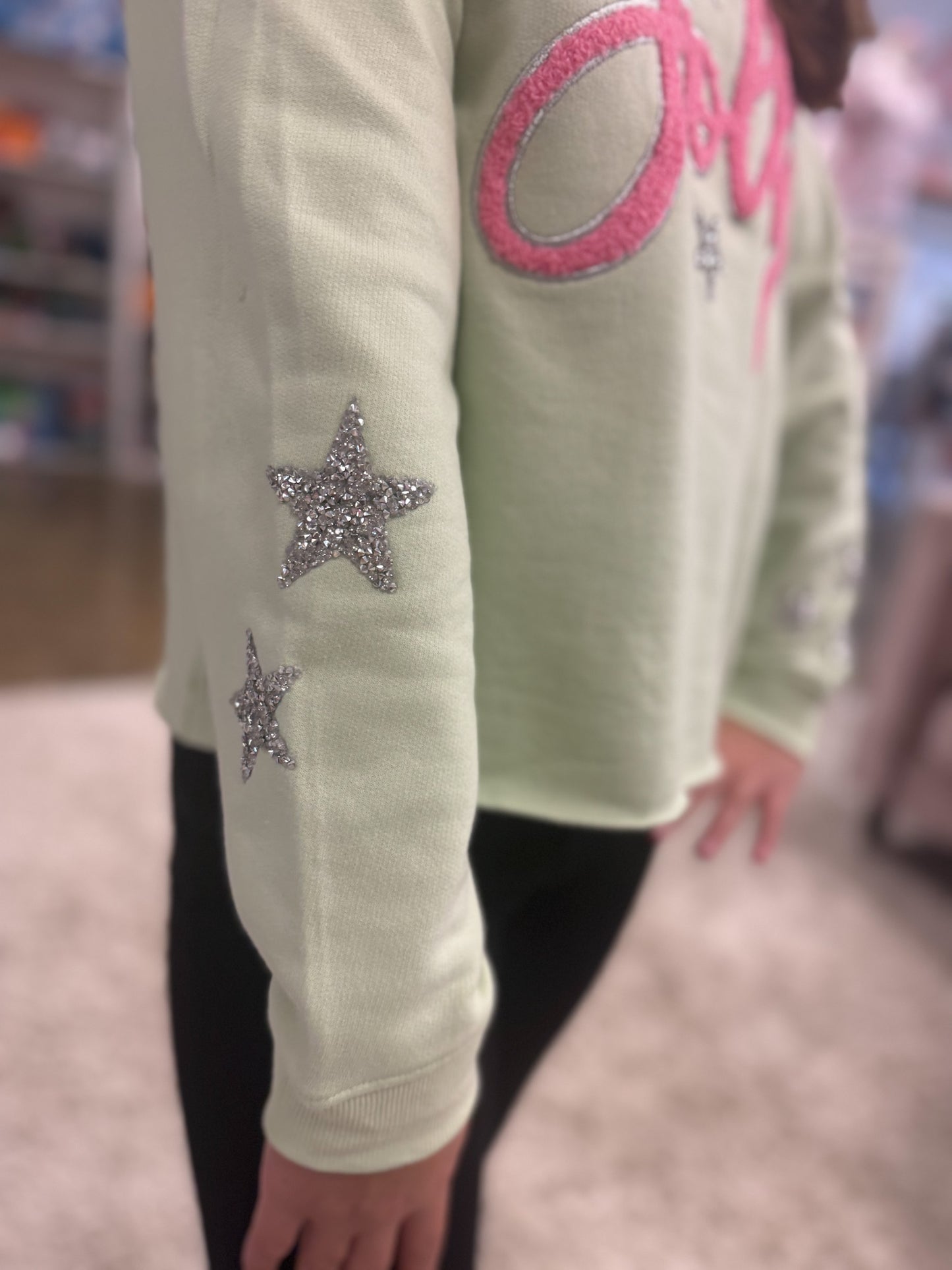 Jolly Rhinestone Stars Sweatshirt