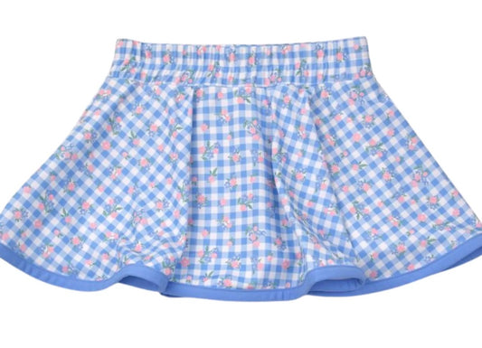 Checks & Flowers Skort