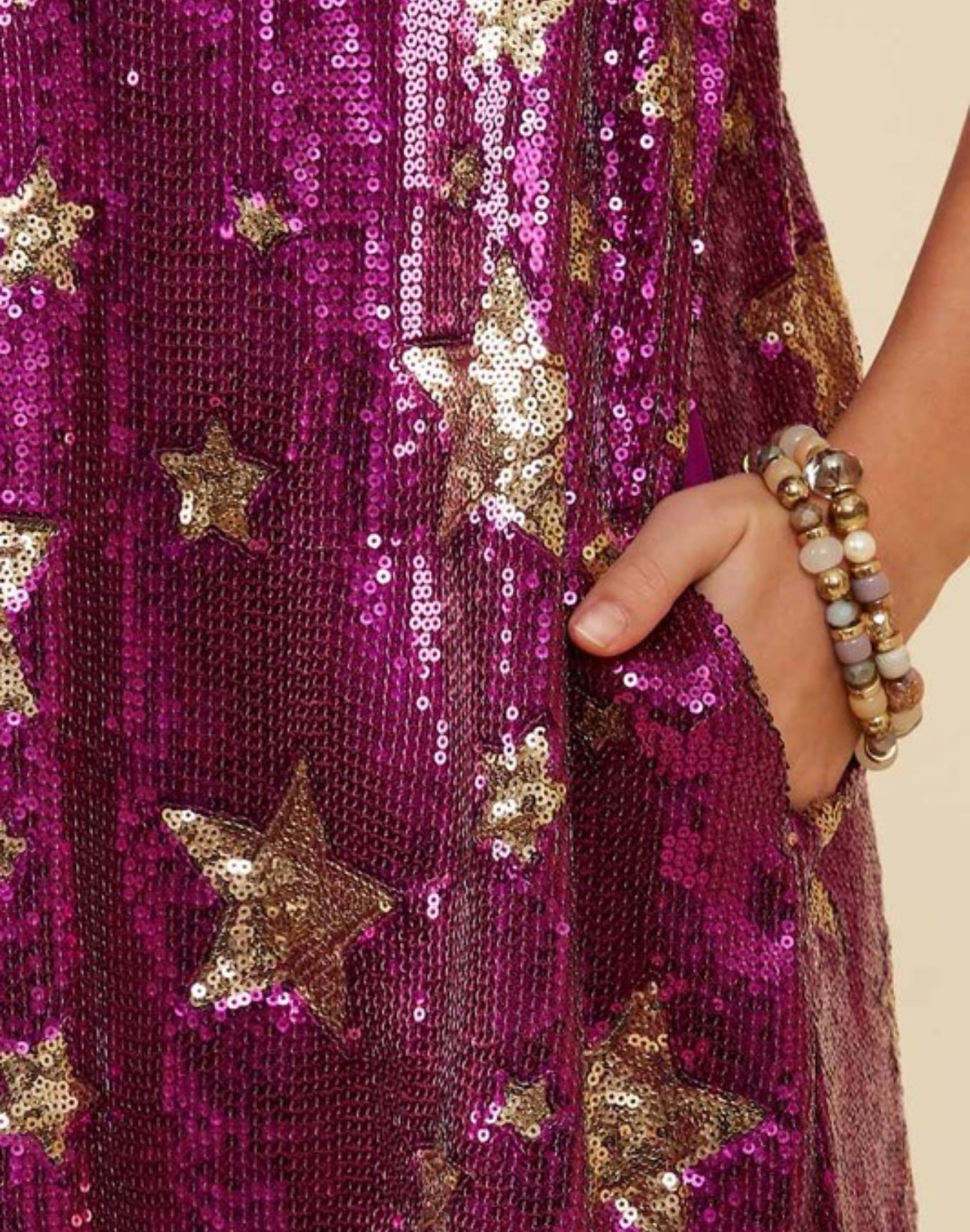 Purple Sequin Star Dress