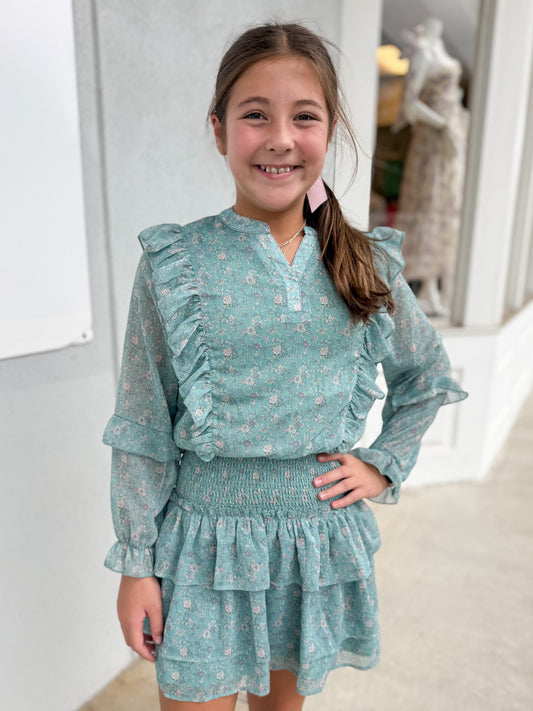 Campbell Dress Whimsy Teal
