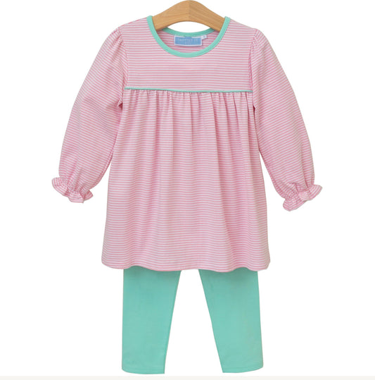 Ellie Pants Set Light Pink/Mint