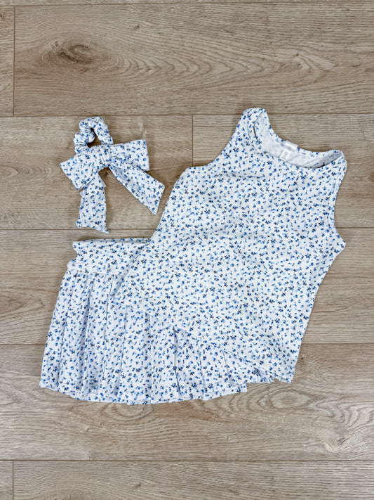 Floral Dutch 3 piece set, Tank, Skort, Scrunchie