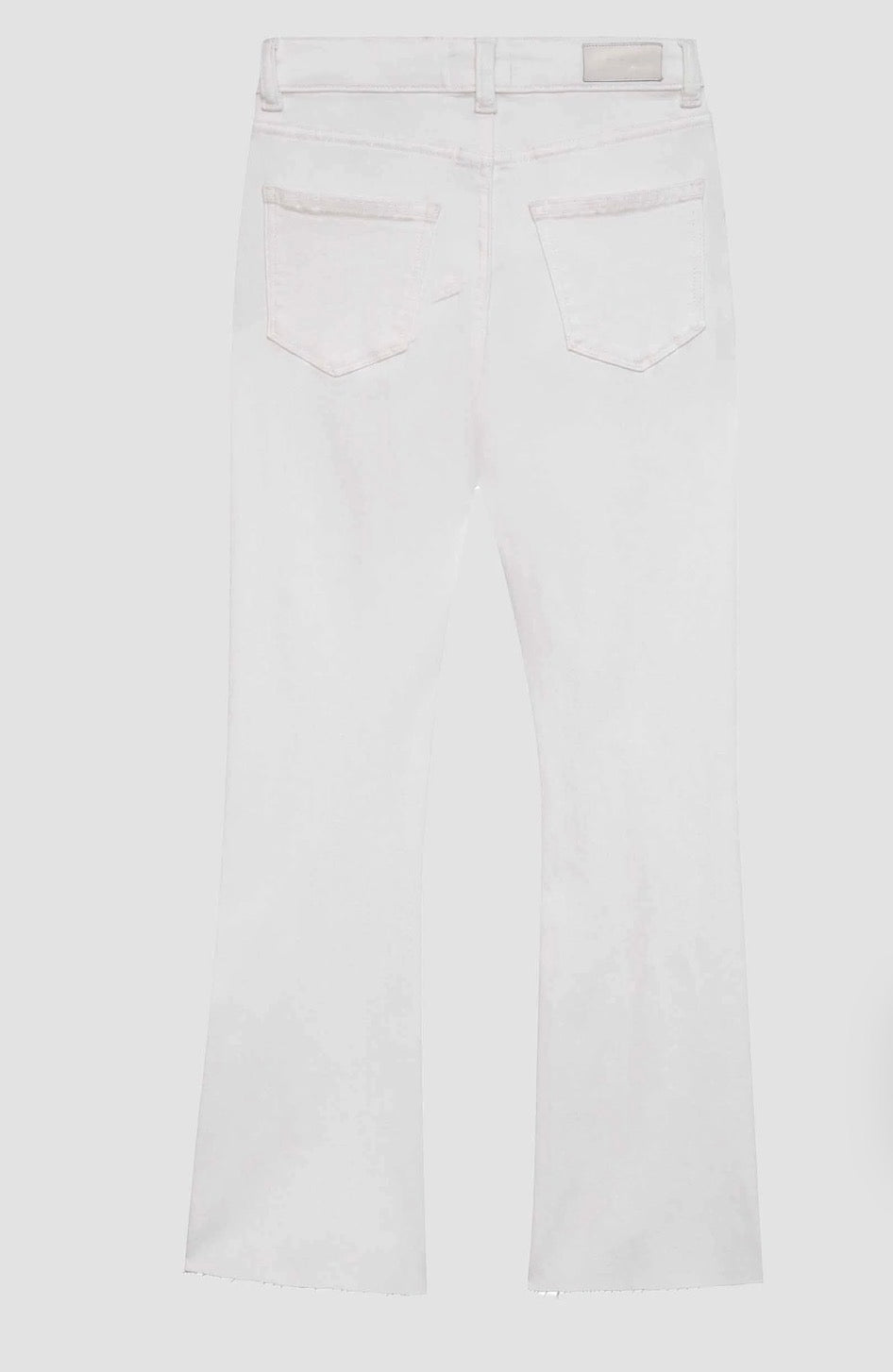 Claire Bootcut Jeans, White Raw