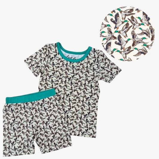Bamboo Two Piece Pajama Set-Delta Wings