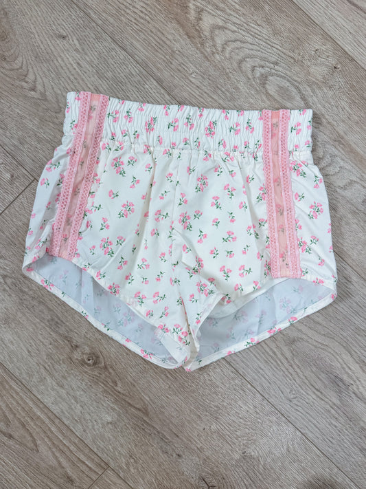 Pink Floral Sporty Shorts