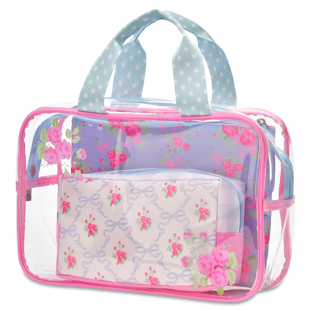 Ditsy Floral Cosmetic Travel Trio Bag
