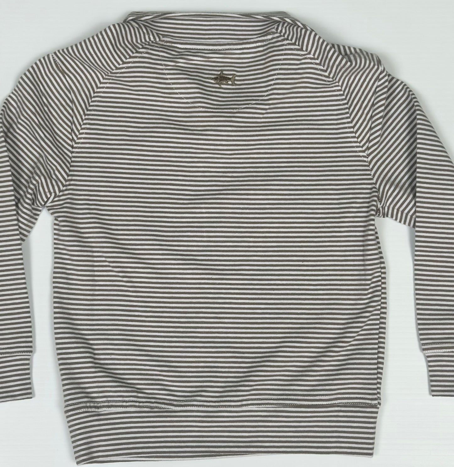 Collins Performance Quarter Zip Khaki Stripe
