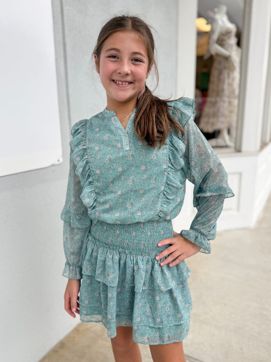 Campbell Dress Whimsy Teal