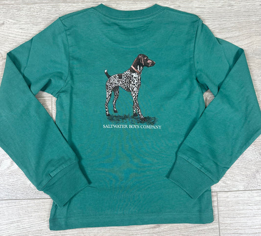 Graphic Tee LS , Green Pointer