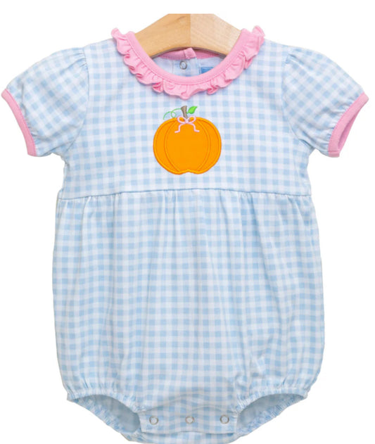 Pumpkin SS Ruffle Bubble