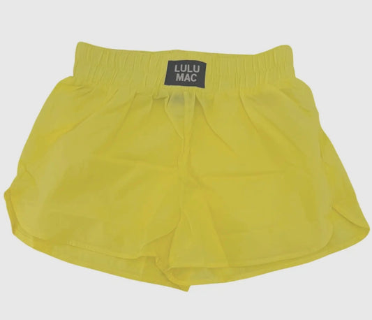 Lulu Mac Shorts, Neon Yellow