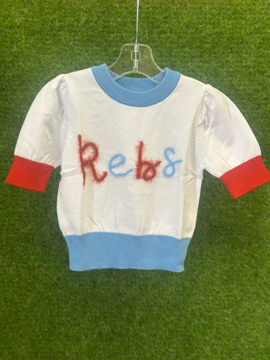 SS Rebs Tinsel Blue Red Top