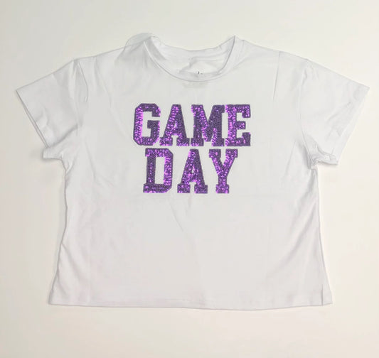 Gameday Glitter Tee, Purple