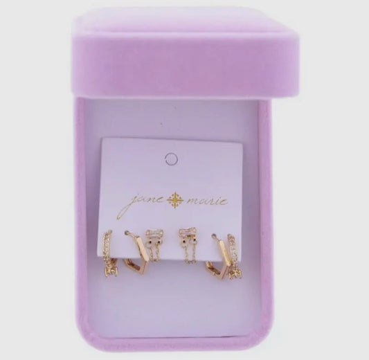 Set of 3 Huggies w/Chain