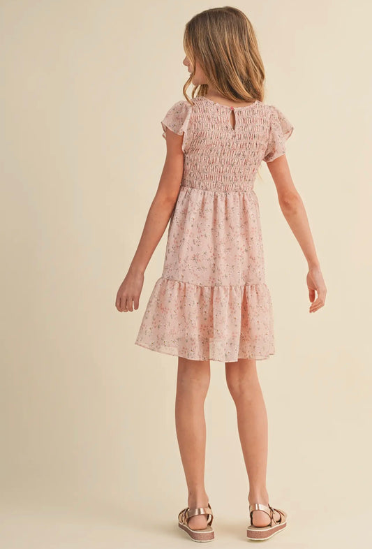 Smocked Flounce Dress