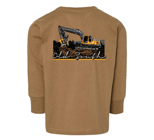 Brown Trackhoe Long Sleeve