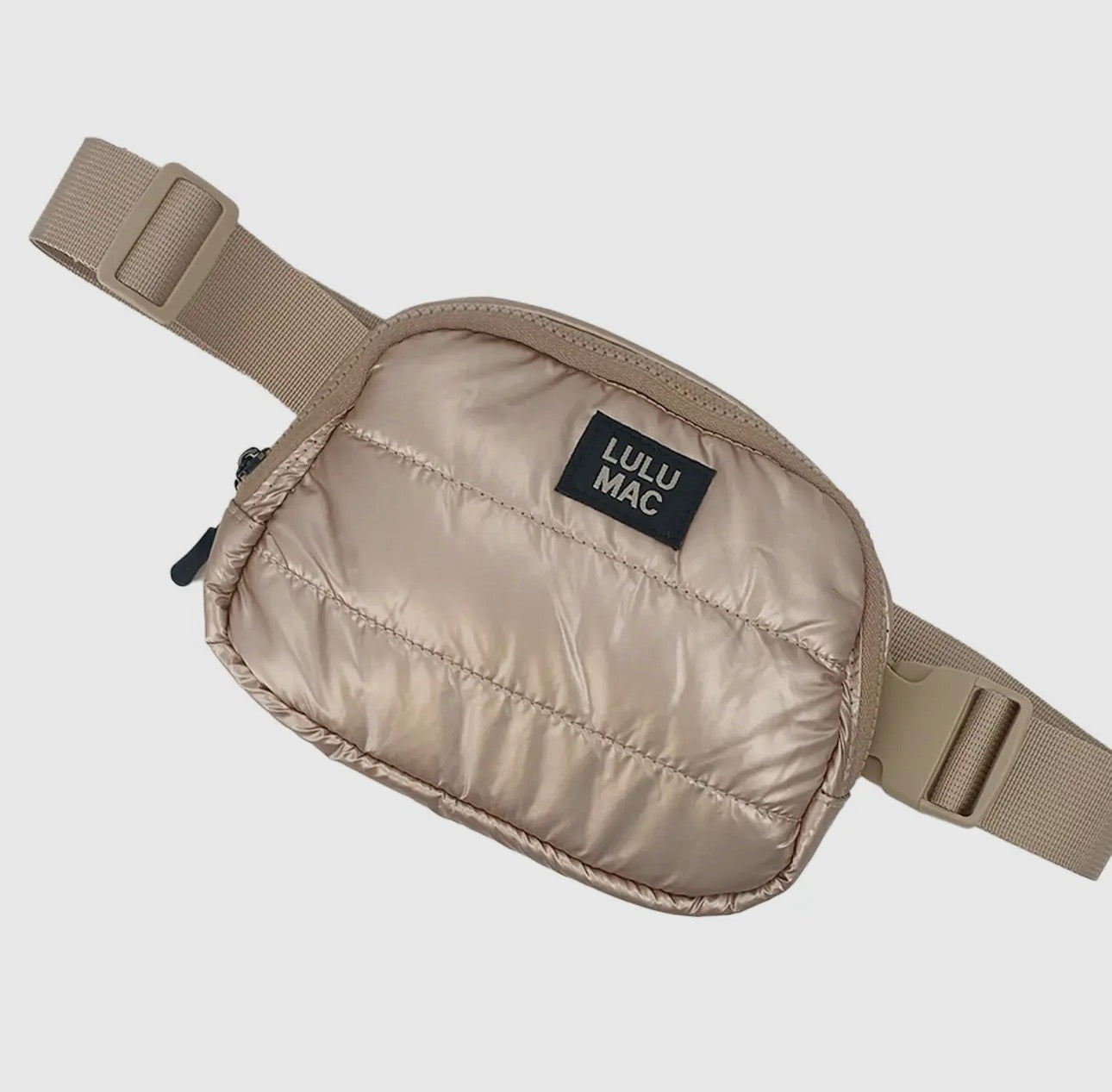 Lulu Mac Champagne Puffer Metallic Belt Bag