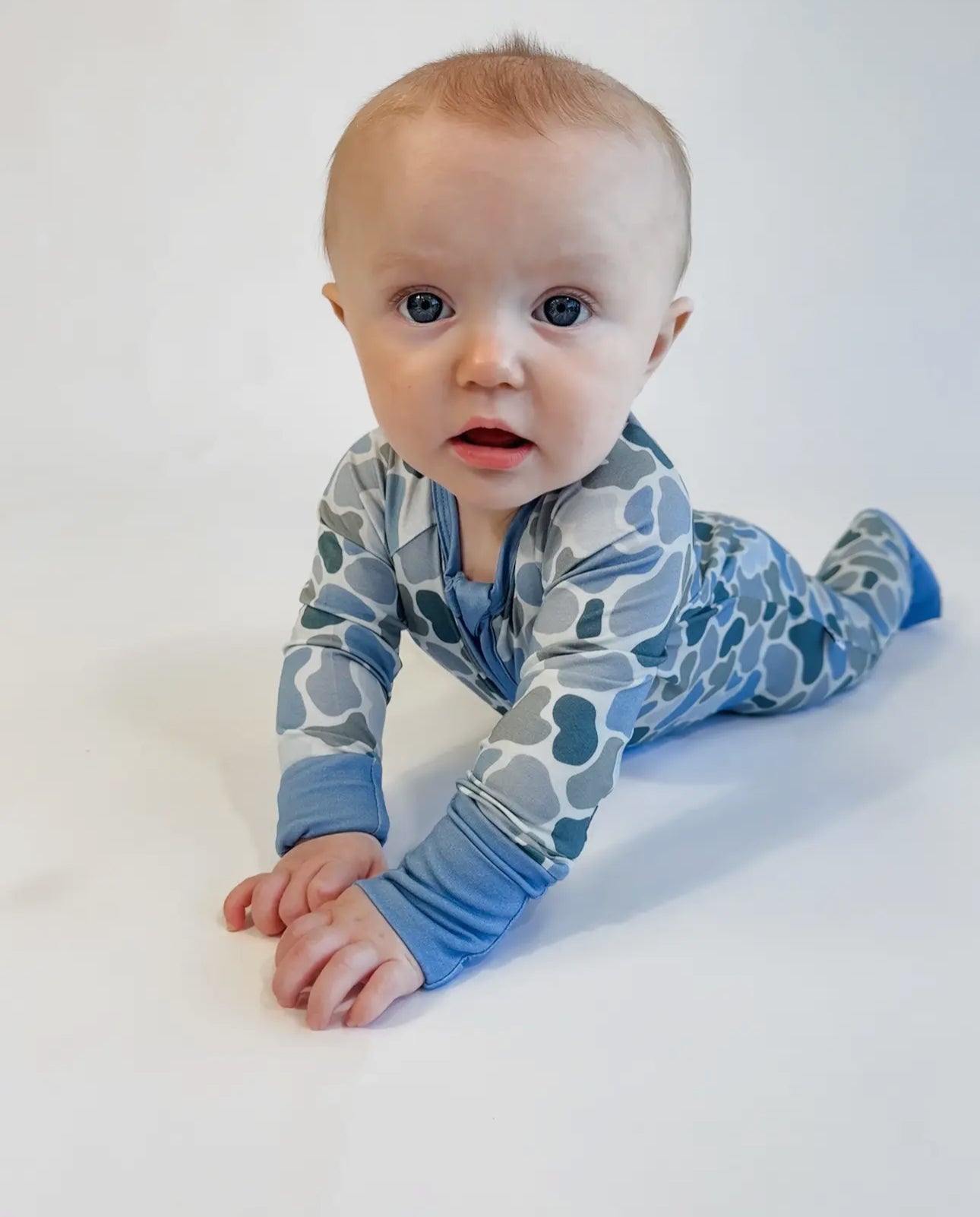 Watercolor Camo Zip Pajamas